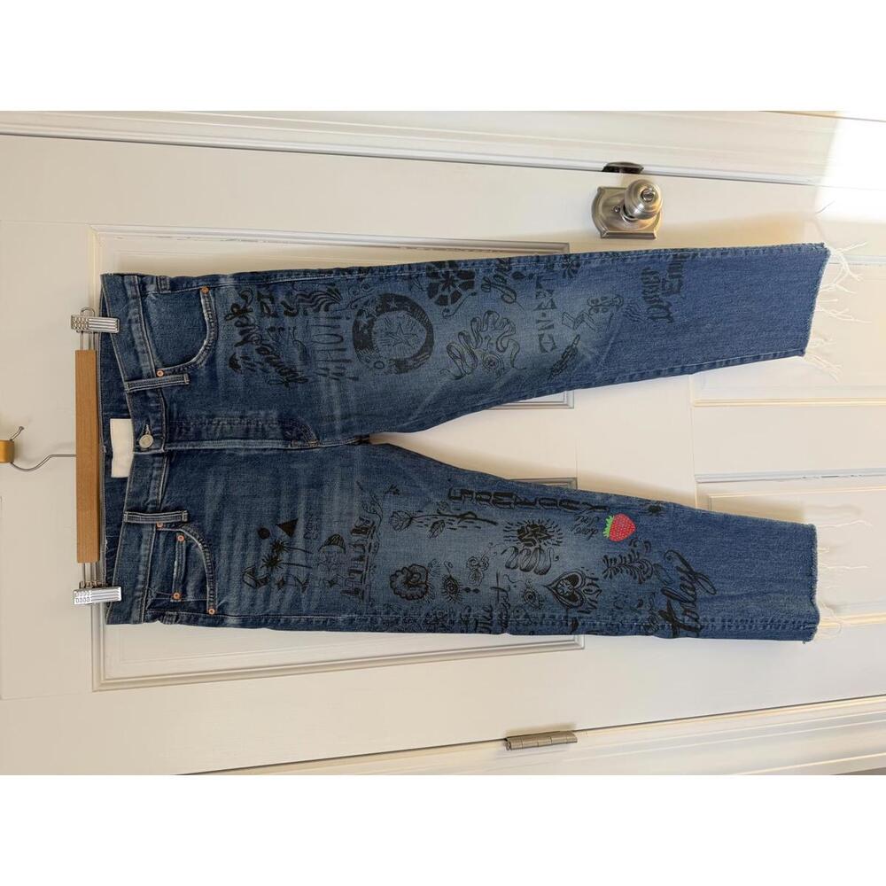 MOTHER Superior Graffiti Scrapper Cuff Women's Ankle Fray Never Enough Size 27